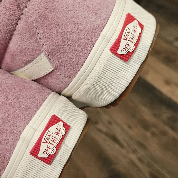 Vans Women's Suede Pink High-Top Sneakers - Picture 4 of 5
